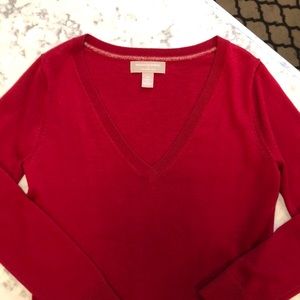 Banana Republic Merino Wool red sweater